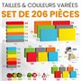 ATWAM - 206 Étiquettes Magnétiques Effaçables & Inscriptibles - Scrum - Lot de aimants et Accessoires inscriptibles pour Tableau