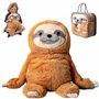 ODOXIA Peluche Lestée pour | Calmante ET Réconfortante | Paresseux | Animal Lesté Anti Anxiété | Sac de Transport Inclus | Lavab