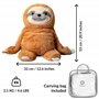 ODOXIA Peluche Lestée pour | Calmante ET Réconfortante | Paresseux | Animal Lesté Anti Anxiété | Sac de Transport Inclus | Lavab
