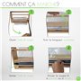 naturlik Coupe-Feuille 4-en-1 : Distributeur de Film Alimentaire, Porte-essuie-Tout, Distributeur d'aluminium & Étagère à épices
