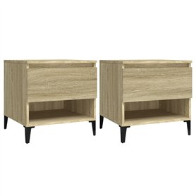 vidaXL Tavolini 2pz Rovere Sonoma 50x46x50 cm in Legno Multistrato
