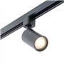 Qub Focus III – Système d’éclairage LED monophasé – 3 rails de 1m (300cm) – 5 spots GU10 orientables – noir – plafonnier moderne