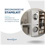 Wasophoogte Kit de Superposition Universel, Cadre Intermédiaire avec Corde à Linge, Cadre de Connexion Universel, Adapté à Toute