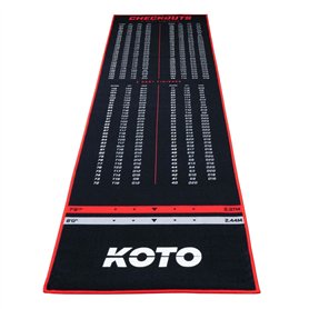 KOTO Carpet Checkout Rouge - 285 x 80 cm - Prougeecteur de Sol - Table de fléchettes - Jeux de fléchettes - Tapis de fléchettes