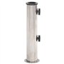 vidaXL Base de Parasol pour m?t ?38/48 mm argenté INOX Base de Parapluie Support de Parapluie Pied de Parasol Base de Parasol de
