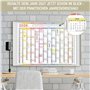 TOBJA Calendrier mural 2026 A1 XXL coloré pour bureau et bureau à domicile, 14 mois, grand format 59 x 84 cm, calendrier mural 2