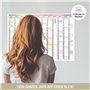 TOBJA Calendrier mural 2026 A3 avec grands champs - Design coloré - Format A3 (42 x 29,7 cm) - Certifié FSC - Calendrier mural p