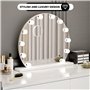 Bayt Hollywood Miroir avec éclairage - Miroir de maquillage - À intensité variable - 3 couleurs de lumière - Grossissement 10x -