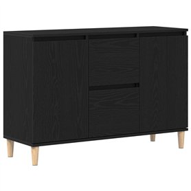 vidaXL Buffet Noir Chêne 101x35x60 cm Bois reconstitué