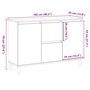 vidaXL Buffet Noir Chêne 101x35x60 cm Bois reconstitué