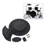Sourdines Pour Batterie Silencer Drum Set Pads Mute Cinq Tambours Trois Cymbales Jazz Drum Mute Pad Drumming Pratique En Caoutch
