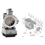 Throttle Body pour Peugeot 307 407 2.0 Papillon des Gaz 1635X0 9650787380 Ensemble Corps Papillon Électronique Voiture Boitier C