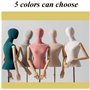 MUZIT Mannequins de vitrine, mannequins de Couture Demi-Corps for Femmes, Support carré à Hauteur réglable, modèles de vêtements