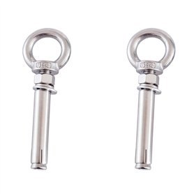 Lot de 2 boulons à œil expansibles en acier inoxydable 304 avec anneau d'ancrage for briques de béton