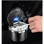 LEARNE Accessoires De Voiture Cendrier Bouton Style Ouvert LED Inoxydable pour DS Spirit DS3 DS4 DS5 DS6 DS7 DS4S DS 5LS Accesso