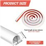 Couvercle De Conduit De Câble Auto Adhésif De 300Cm Organisateur De Fil Blanc Cordon Flexible 15mmX10mm Goulotte Semi Circulaire
