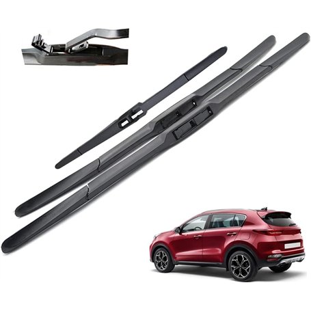 Balais D'essuie-glaces pour Kia Sportage QL 2016 2017 2018 2019 2020 26"16"11"
