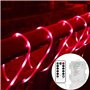 Tuyau lumineux - 10 mètres - Sur Batterie - Rouge - Pour Extérieur