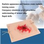Kit de simulation de plaie, kit de pansement et d'entraînement, exercices de suture for le contrôle des saignements, kit de form