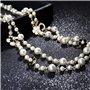 Collier de Perles Imitation Camellia Beads Rose Flower Long Double Layered Fashion Sweater Chain Pendentif Neckalce Birthday Chr