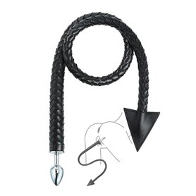 CZZSiug Cravache en Cuir de Vache véritable Cravache équestre en Cuir de Vache tressé