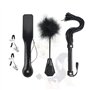 HUNTVE Noir Fouet à plumes Cravache Équipement pour Les Sports D'équitation entraînement Quotidien（4PCS）