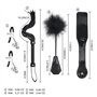 HUNTVE Noir Fouet à plumes Cravache Équipement pour Les Sports D'équitation entraînement Quotidien（4PCS）