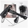 HUNTVE Noir Fouet à plumes Cravache Équipement pour Les Sports D'équitation entraînement Quotidien（4PCS）