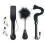 HUNTVE Noir Fouet à plumes Cravache Équipement pour Les Sports D'équitation entraînement Quotidien（4PCS）