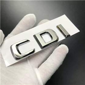 Lettre CDI argentée chromée pour voiture