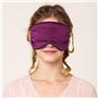 IYOU Masque de sommeil en soie de mûrier - Violet - Masque de nuit en soie de mûrier - Couverture des yeux avec bouchons d'oreil