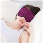IYOU Masque de sommeil en soie de mûrier - Violet - Masque de nuit en soie de mûrier - Couverture des yeux avec bouchons d'oreil