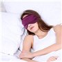 IYOU Masque de sommeil en soie de mûrier - Violet - Masque de nuit en soie de mûrier - Couverture des yeux avec bouchons d'oreil