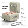 elago Coque Cassette Compatible avec l'étui AirPods 4 - Mousqueton Inclus, Compatible avec la Charge sans Fil, Résistant Aux Cho