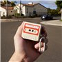 elago Coque Cassette Compatible avec l'étui AirPods 4 - Mousqueton Inclus, Compatible avec la Charge sans Fil, Résistant Aux Cho