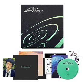 JIN of BTS - [The Astronaut] (VERSION 02) Out Cover + Photobook + CD + Lyric Card + Postcard + Graphic Sticker + Seal Sticker +