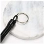 Ressort hélicoïdal Keychain en spirale rétractable theftproof anti-perte extensible cordon de sécurité porte-clés en métal pour 