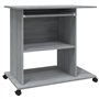 AJJHUUKI Mobilier d'extérieur Bureau informatique Gris Sonoma 80 x 50 x 75 cm