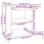 AJJHUUKI Mobilier d'extérieur Bureau informatique Gris Sonoma 80 x 50 x 75 cm
