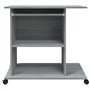AJJHUUKI Mobilier d'extérieur Bureau informatique Gris Sonoma 80 x 50 x 75 cm