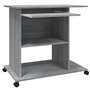 AJJHUUKI Mobilier d'extérieur Bureau informatique Gris Sonoma 80 x 50 x 75 cm