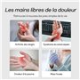 HubiCare Appareil de massage pour les mains avec chaleur et refroidissement, rouleaux de pétrissage, massage sans fil par compre