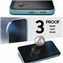 Whitestone Dome EZ Lot de 3 films protecteurs d'écran en verre trempé pour Galaxy S23 Plus avec outil d'installation facile