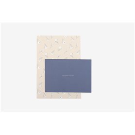 Dailylike Feuilles de papier imprimé pour lettre paperwhite 13 x 19 cm avec enveloppes de 14 x 10 cm.