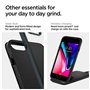 Spigen Neo Hybrid Herringbone Coque pour iPhone SE 2022, iPhone SE 2020, iPhone 8 et iPhone 7 - Ardoise Métallisée