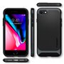 Spigen Neo Hybrid Herringbone Coque pour iPhone SE 2022, iPhone SE 2020, iPhone 8 et iPhone 7 - Ardoise Métallisée