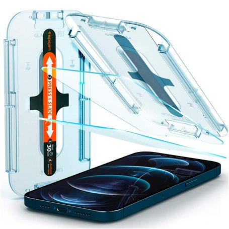 Spigen Glas.TR EZ Fit Verre Trempé Compatible avec iPhone 12 Pro Max