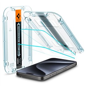 Spigen Glas.tR EZ Fit Verre Trempé pour iPhone 15 Pro