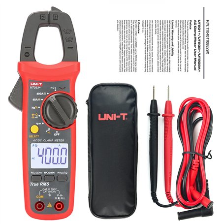 UNI-T UT203+ Pince ampèremétrique numérique AC/DC Gamme automatique de courant True RMS Max/Min Multimètre de rétroéclairage