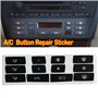 Autocollant de voiture Compatible Avec BMW Pour X3 E83 2003-2010 Bouton Contrôle Climatique Autocollants Superposition Bouton Ki